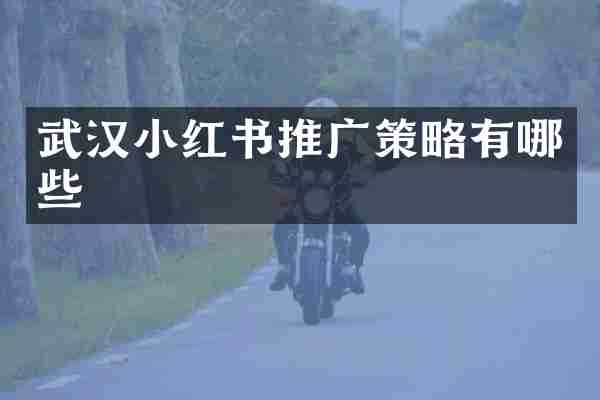 武汉小红书推广策略有哪些