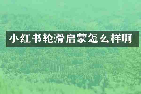 小红书轮滑启蒙怎么样啊