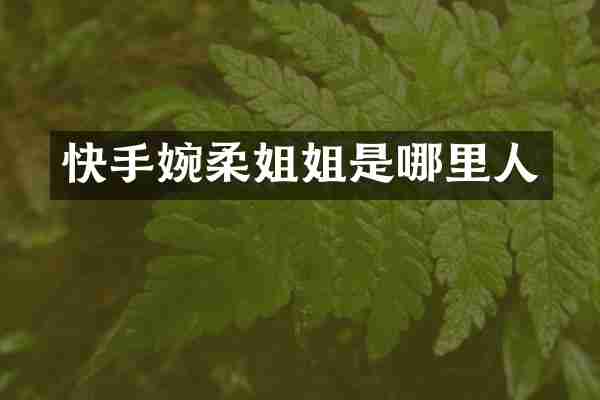 快手婉柔姐姐是哪里人