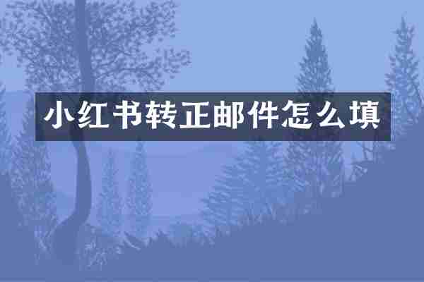 小红书转正邮件怎么填