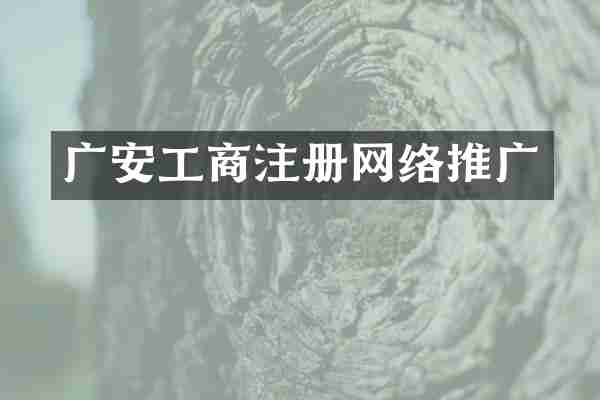 广安工商注册网络推广