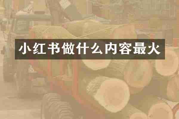 小红书做什么内容最火