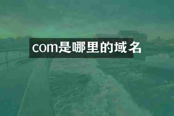 com是哪里的域名