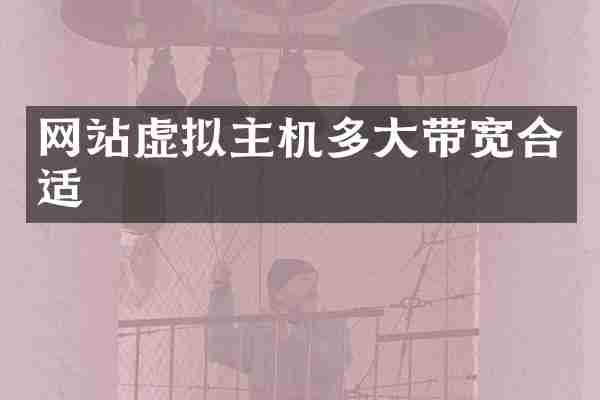 网站虚拟主机多大带宽合适
