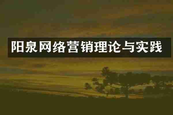 阳泉网络营销理论与实践