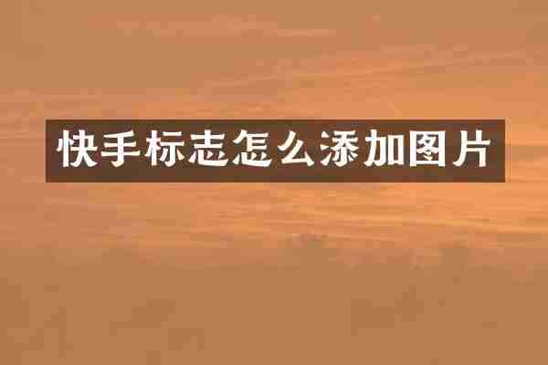 快手标志怎么添加图片