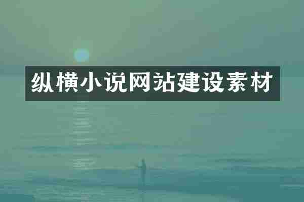 纵横小说网站建设素材