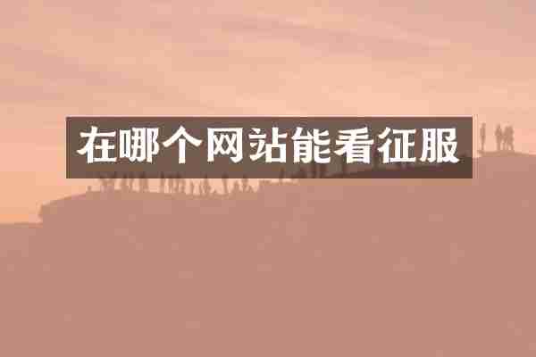在哪个网站能看征服