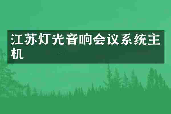 江苏灯光音响会议系统主机