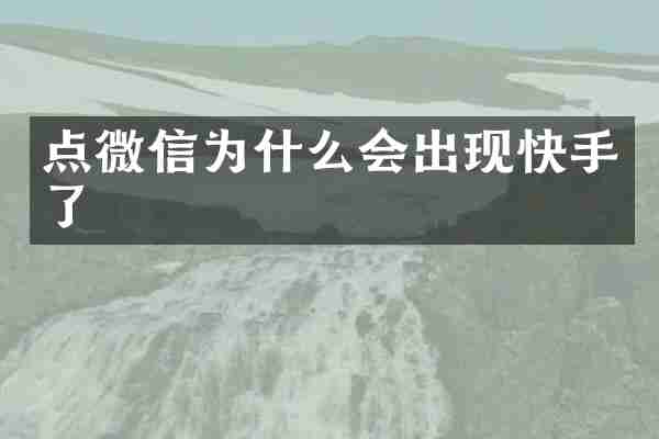 点微信为什么会出现快手了