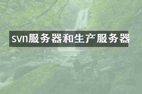svn服务器和生产服务器