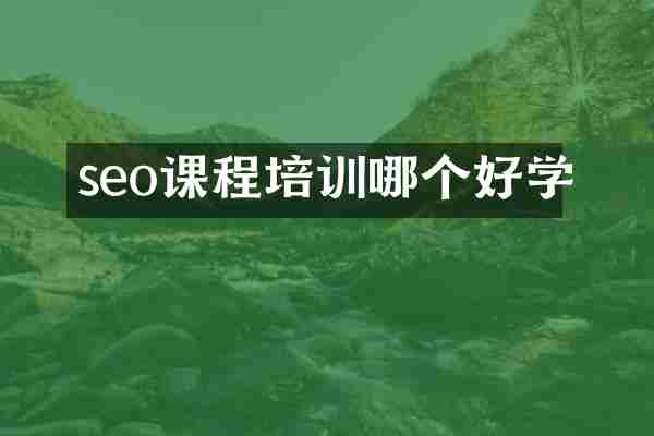 seo课程培训哪个好学