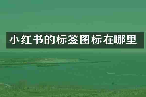 小红书的标签图标在哪里
