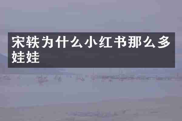 宋轶为什么小红书那么多娃娃