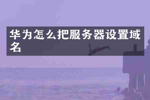 华为怎么把服务器设置域名