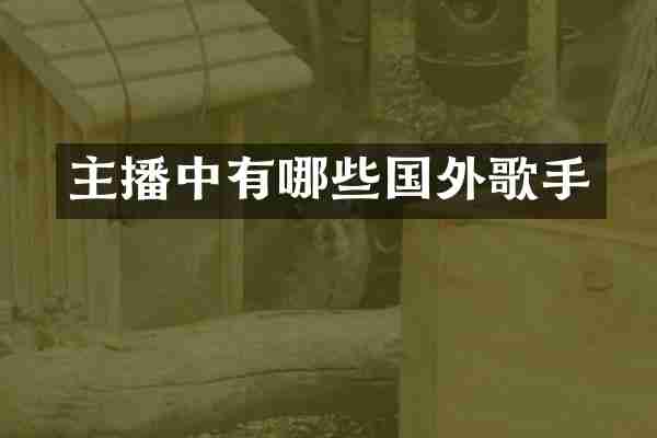 主播中有哪些国外歌手