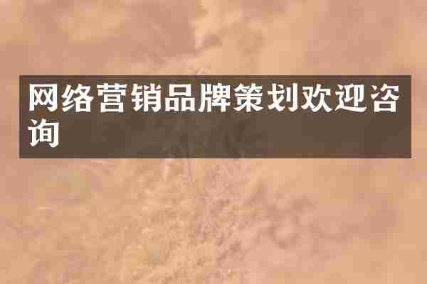 网络营销品牌策划欢迎咨询