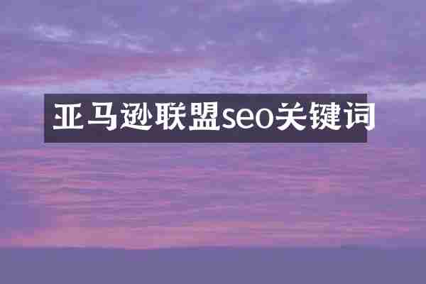 亚马逊联盟seo关键词