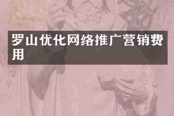 罗山优化网络推广营销费用