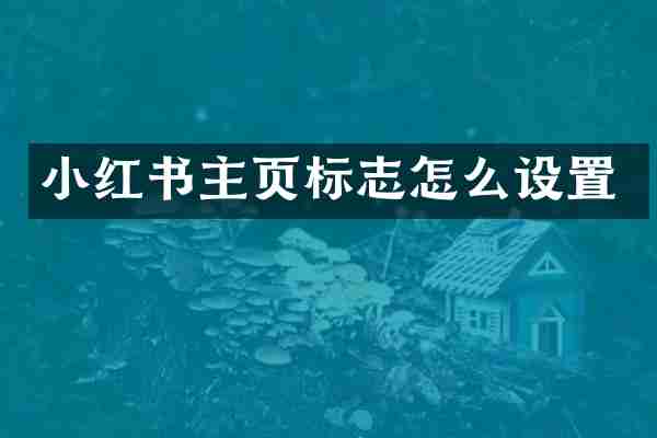 小红书主页标志怎么设置