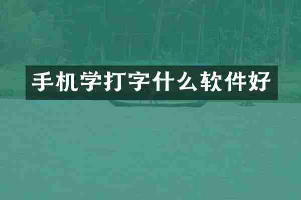 手机学打字什么软件好
