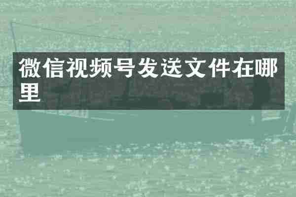 微信视频号发送文件在哪里