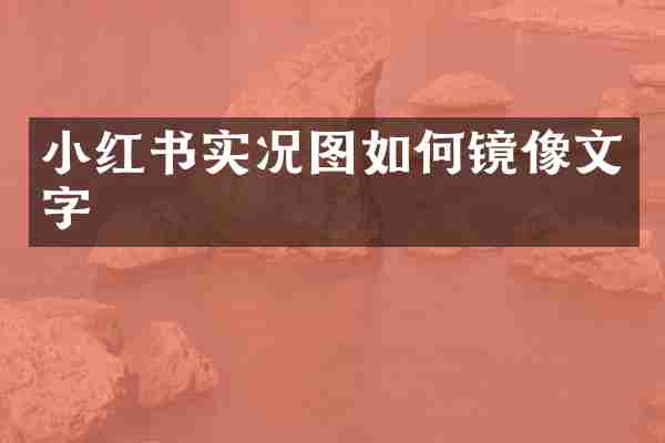 小红书实况图如何镜像文字