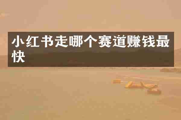 小红书走哪个赛道赚钱最快