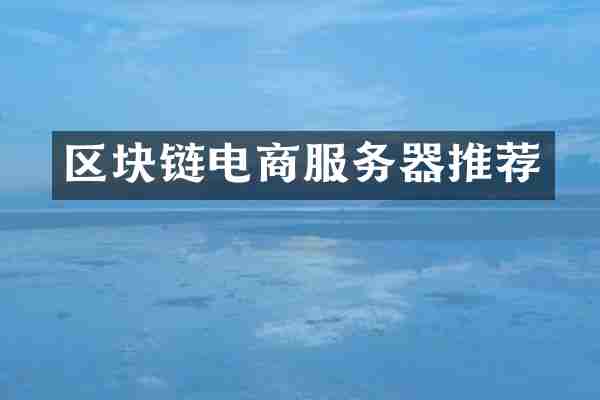 区块链电商服务器推荐