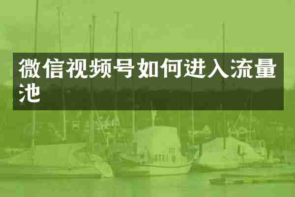 微信视频号如何进入流量池
