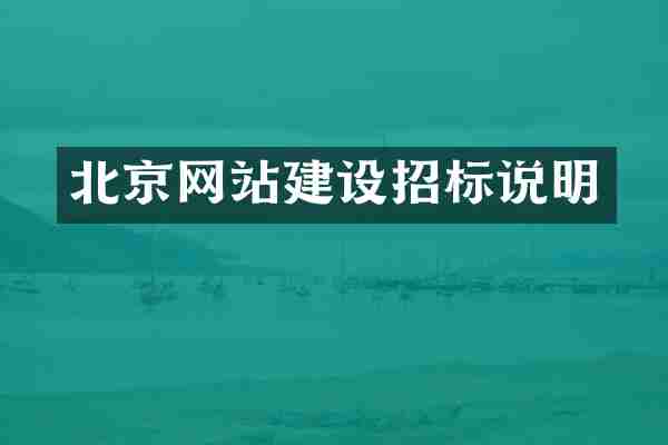 北京网站建设招标说明