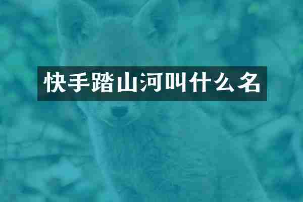 快手踏山河叫什么名
