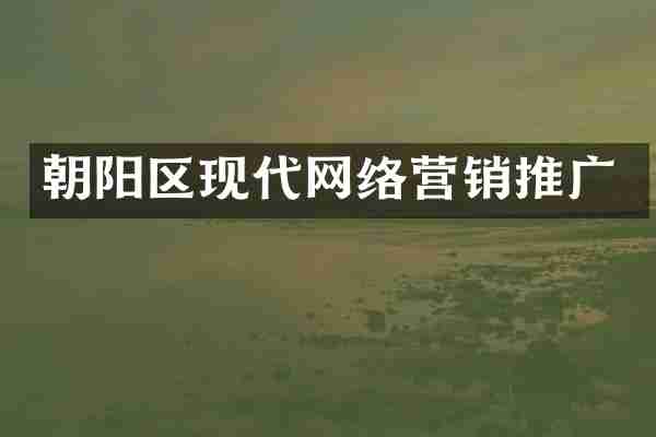 朝阳区现代网络营销推广
