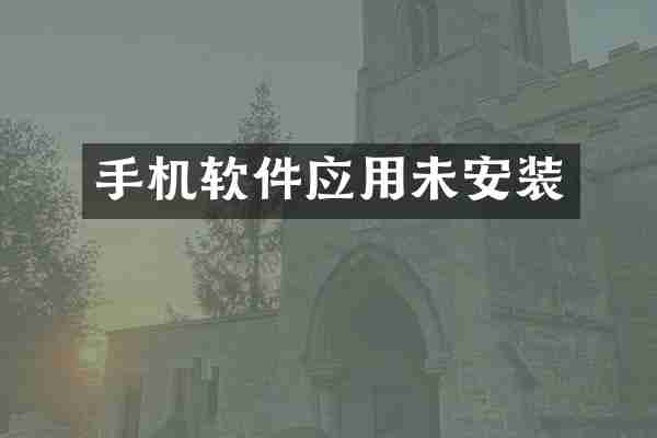 手机软件应用未安装