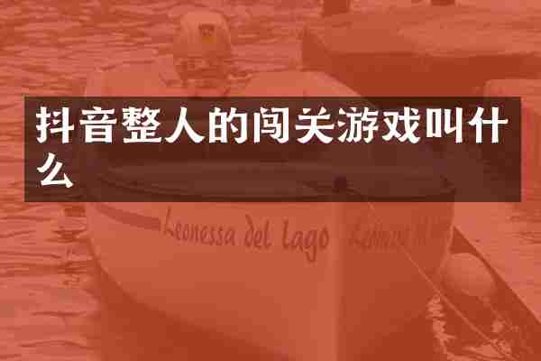 抖音整人的闯关游戏叫什么