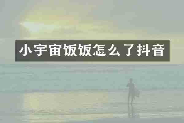 小宇宙饭饭怎么了抖音