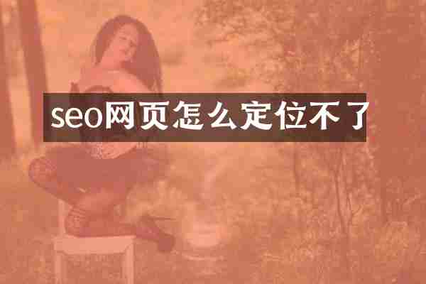 seo网页怎么定位不了