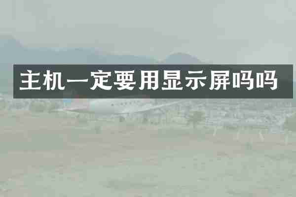 主机一定要用显示屏吗吗