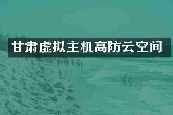 甘肃虚拟主机高防云空间