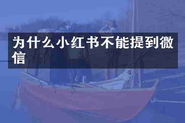 为什么小红书不能提到微信