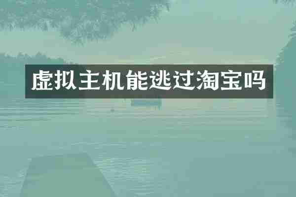 虚拟主机能逃过淘宝吗