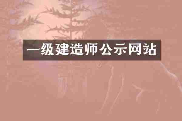 一级建造师公示网站
