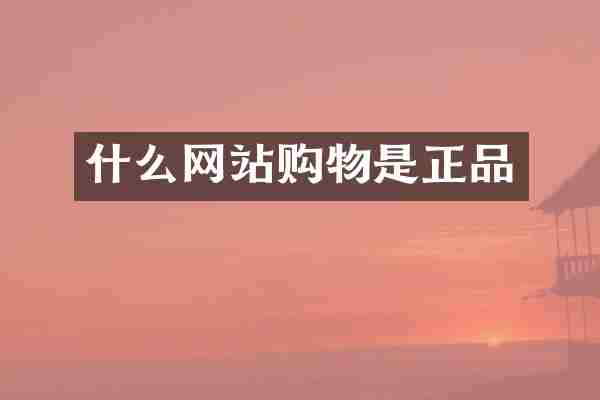 什么网站购物是正品