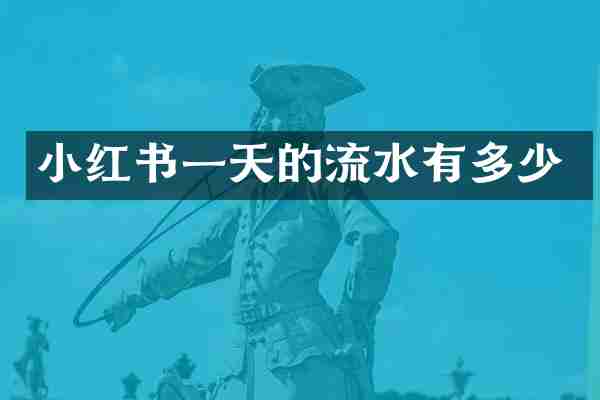 小红书一天的流水有多少