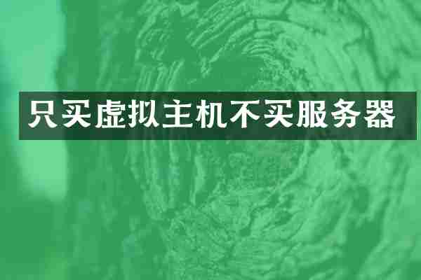 只买虚拟主机不买服务器