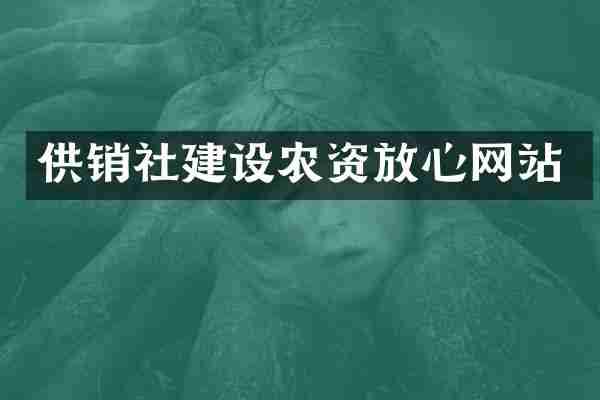 供销社建设农资放心网站