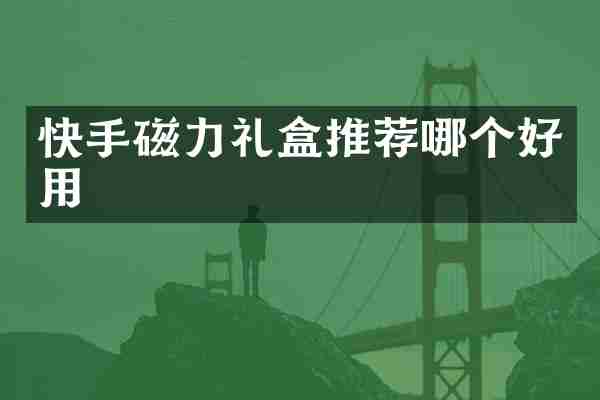 快手磁力礼盒推荐哪个好用