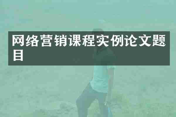 网络营销课程实例论文题目