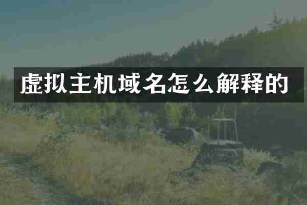 虚拟主机域名怎么解释的