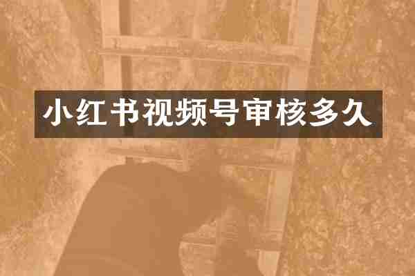 小红书视频号审核多久